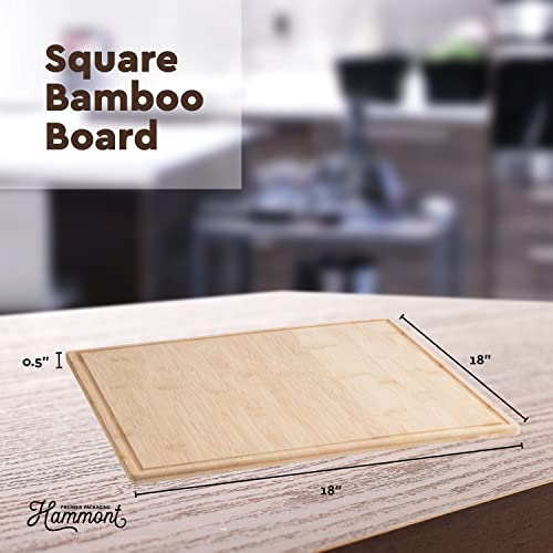 Tabla De Cortar De Bambú Pack De 2 18x18x0.5 pulg miniatura 7