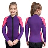 REALON Kids Wetsuit Top for Boys Girls 2mm 3mm Neoprene Toddlers Long Sleeve Front Zipper Thermal Wetsuit...
