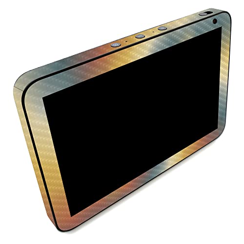 Image of MightySkins Carbon Fiber Skin Compatible with Amazon Echo Show 8 (Gen 2) - Eye of The Storm | Protective, Durable Textured Carbon Fiber Finish | Easy to Apply