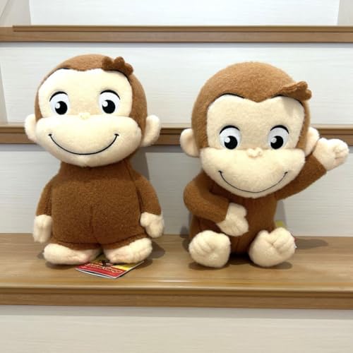 おさるのジョージ ぽってりLぬいぐるみ ふわもこ 2種セット