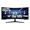 SAMSUNG – Monitor de juegos ultraancho Odyssey G5 de 34 pulgadas con pantalla curva 1000R, 165Hz, 1ms, FreeSync Premium, WQHD (LC34G55TWWNXZA, modelo 2020), color negro.