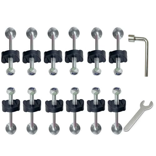 12 PCS Long Trampoline Screws 3.15 Inch/80mm, 6mm Galvanized Steel Bolts with Nylon Lock Nuts, Wrench & Spacers - Stabilize Enclosure Poles, Compatible with Major Brands (Screw Length: 3.15in)