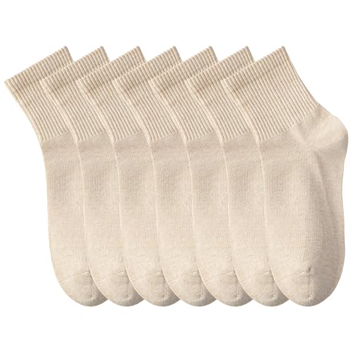 Image of Womens Athletic Cotton Quarter Crew Socks - Just Right Thickness, Soft & Breathable, Value 5 /7 Packs for Gym