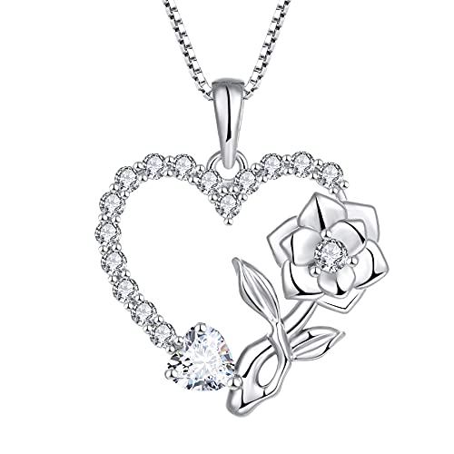 Collier Coeur Rose en Argent pour Femme à Porter au Quotidien ou en Soirée