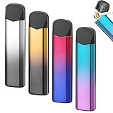 4 Stück Elektronisches Feuerzeug: Winddicht Feuerzeug Elektrisch mit USB-Anschluss, Doppelseitige Zündung, Flammenloses Sturmfeuerzeug, Wiederaufladbar Lichtbogen Sturmfeuerzeug (Ohne Gas)
