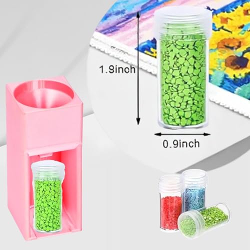 Image of Diamond Painting Organizer - Drill Funnel for Round Containers, Portable Art Funnel for Easy Transfer, Accessories (Pink)