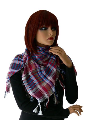 Preisvergleich Produktbild Trendfinding Palästinensertuch Palästinenserschal Palituch Palästinenser Pali Tuch Schal Halstuch Mehrfarbig bunt Multicolor (pink)