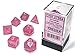 Chessex Polyhedral 7-Die Set - Borealis Pink/Silver with Luminary 27584 (CHX27584)