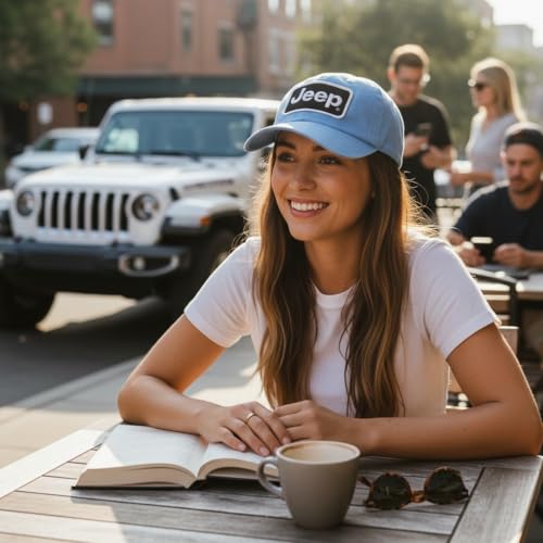 Image of Jeep Dad Hat - Low Profile Adjustable Baseball Cap with Embroidered Patch