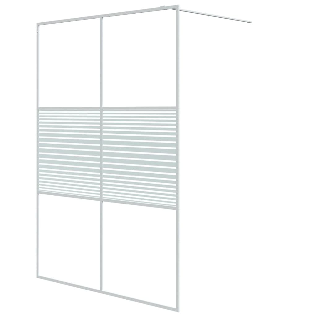 vidaXL Mampara de ducha de cristal templado (140 x 195 cm), color blanco