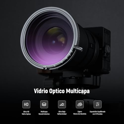 Filtro ND y CPL Variable 58mm ND3-64 Densidad Neutra Ajustable Neewer 2