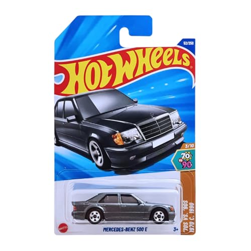 Image of Hot Wheels Mercedes Benz 500 E 70S vs 90S for Ages 3 Years and Up 52 /250 (Grey)