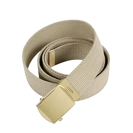 Rothco Ceinture militaire, Homme, Kaki | Boucle dorée., 54"