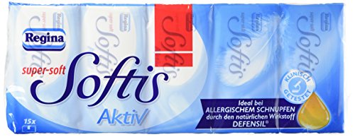 Preisvergleich Produktbild Regina Softis Aktiv Taschentücher, 4-lagig, 15 Stück