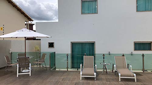 Kit completo para piscina, mesa, espreguiçadeiras e ombrelone guarda-sol