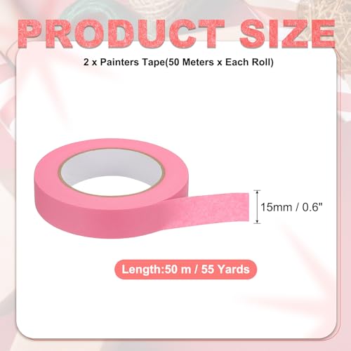 Image of PATIKIL 1 Inch x 110 Yards Painters Tape, Adhesive Masking Tape Paint Tapes for Wall Painting DIY Artist Craft Arts Decoration Labeling, Pink