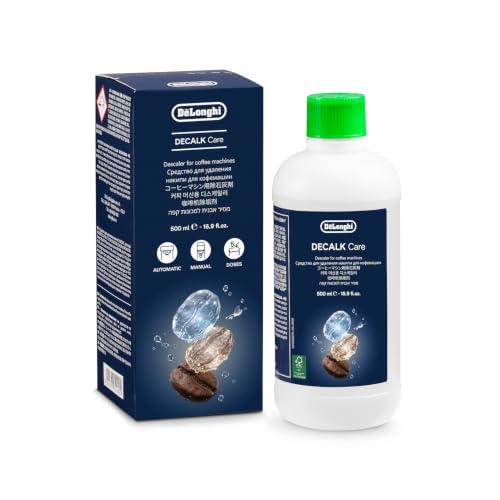 De'Longhi EcoDecalk Détartrant DLSC500, 5 Doses de Décalcification, Accessoire de Maintenance pour Machine à Café, Ingrédients à Base de Plantes, Bouteille Avec 5 Doses, 500ml