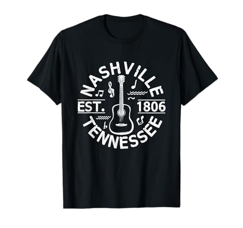 Nashville Tennessee Country Music City Guitarrista Camiseta