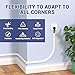Cord Hider Wall, Wire Covers for Cords on Wall, Flexible Cable Concealer for Cable Hider, Self-Adhesive Silicone Wire Hider for TV Powers Home Office, W0.59inxH0.39in, White (118 inch)