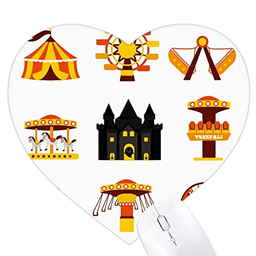 Jeux de tapis de souris en forme de coeur illustration couleur parc de loisirs