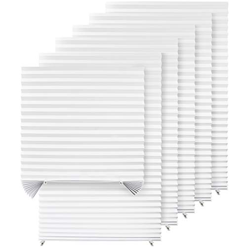 Estilo Light Filtering Pleated Paper Shades White 36\"\" x 69\"\" (Pack of 6 Temporary Shades) (EST8219) - Thumbnail 6