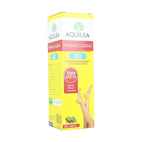 AQUILEA Piernas Ligeras Gel 100ml - Evita la Sensación de Piernas Cansadas - Con Castaño de Indias y Meliloto - Dermatológicamente Testado