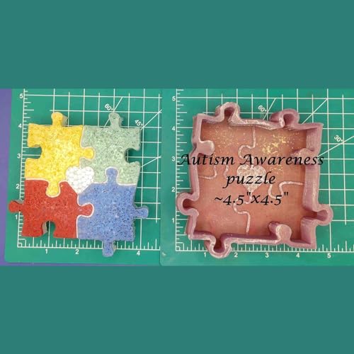 Autism Awareness Puzzle - Silicone Freshie Mold -
