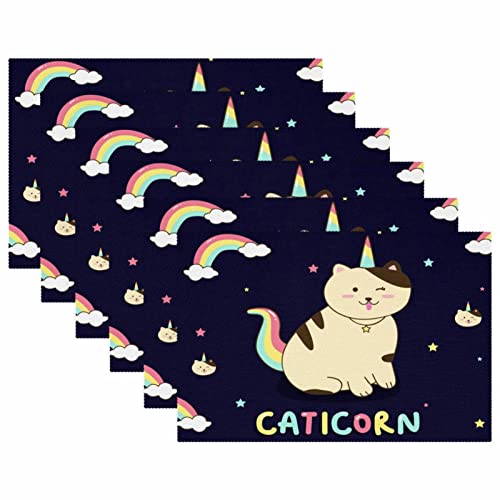 Set de table licorne pour des repas de famille joyeux et propres - 6