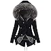 Produktbild Godoboo Damen Wintermantel Warme Damen Winter Jacke Lange Mäntel Daunenjacke für Damen Jacke Mantel Winter Outdoorjacke mit Kunstpelz-Kapuze