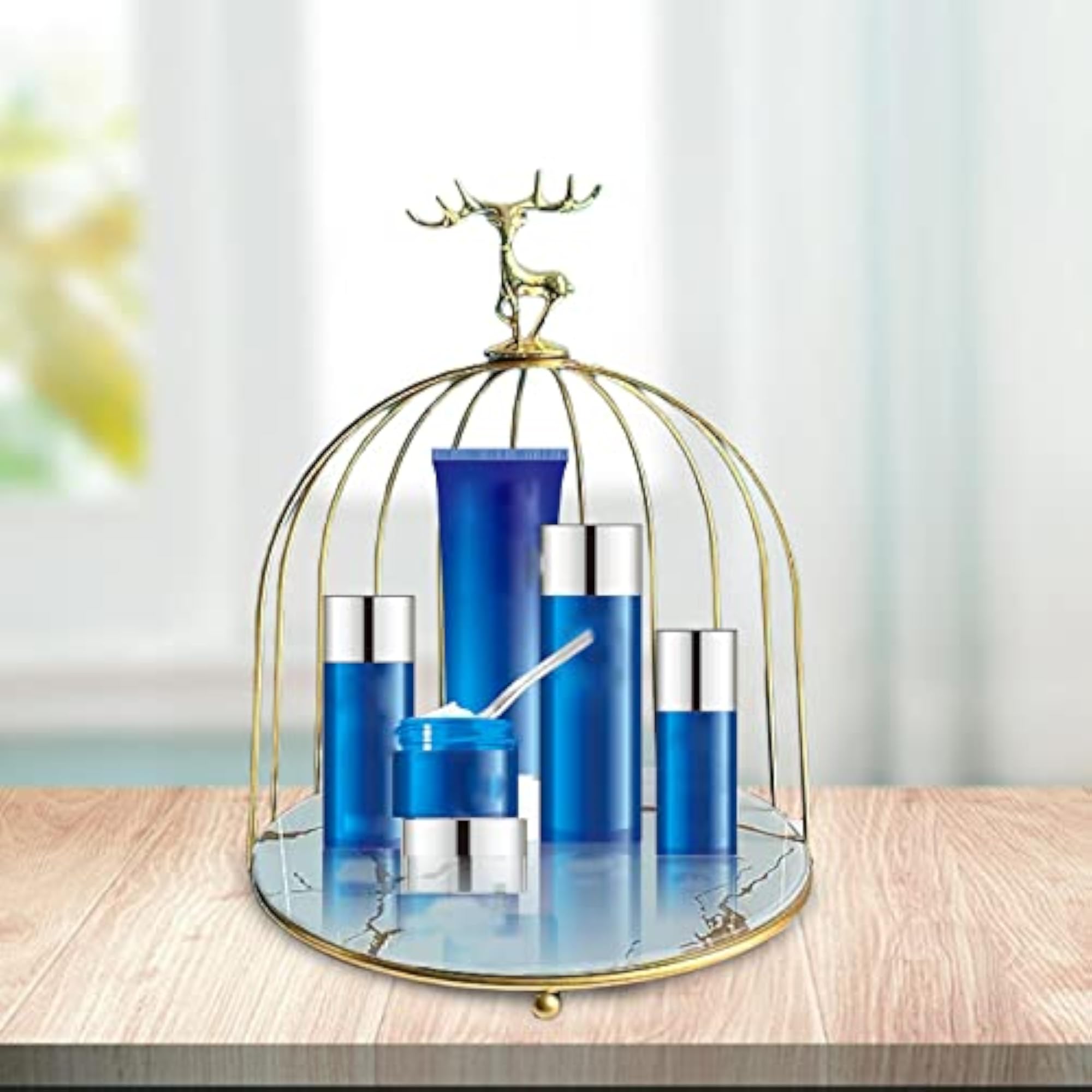 Bird Cage Cosmetic Storage Rack Dresser Organizer