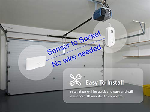 Smart WiFi Garage Door Opener, Wireless & WiFi Remote Smart Phone Controlled, Compatible with Amazon Alexa, Google Assistant, IFTTT, No Hub Required
