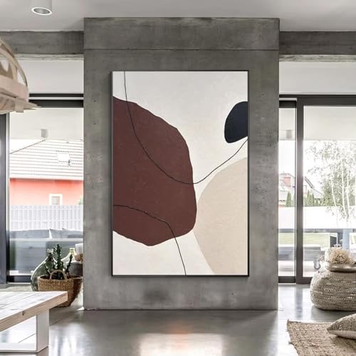 Tableau mural 30x50cm impression sur toile marron noir et beige - 6