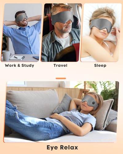 Cordless Heated Eye Mask for Dry Eyes: Eye Strain Relief and Improved Sleep