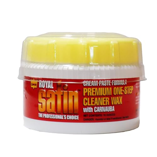 Garry’s Royal Satin One Step Cleaner Wax – Deep Clean, Shine, and Protect Your Vehicle’s Finish – Car, Truck, Bus – Carnauba/Hydro-Polymers – Original Cream Paste, 10 Oz