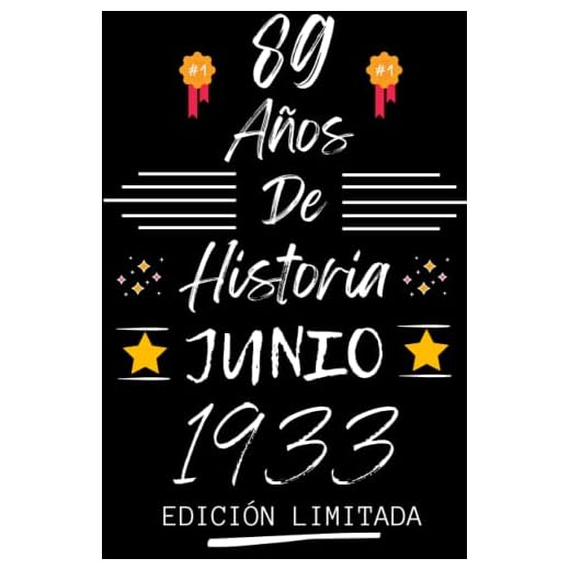 CUADERNO, 89 AÑOS DE HISTORIA JUNIO 1933 EDICIÓN LIMITADA: Regalo de 89 cumpleaños para mujeres y hombres, ideas de 89 cumpleaños... un cumpleaños... ... regalo de 89 cumpleaños para él/ella.