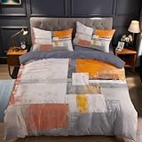 【Set Completo con Federe】: Il nostro set copripiumino include 1 copripiumino (150 x 200 cm) e 2 federe coordinate (50 x 80 cm), ideale per arredare la camera da letto con uno stile moderno e funzionale