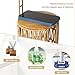 Freestanding Rattan Toilet Paper Holder with Storage & Dispenser - 3-Roll Handwoven Bathroom Organizer, Boho Farmhouse Decor, No-Tool Assembly