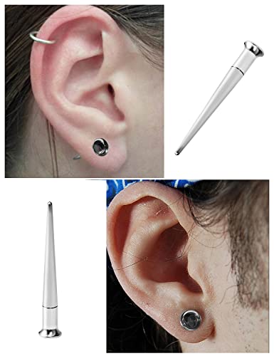 Vsnnsns 14G 12G 10G 8G 6G 4G 2G 0G 00G Ear Gauges Stretching Kit 316L Surgical Steel Screw Fit Ear Tunnels Tapers Insertion Pin for Ear Septum Nipple Tongue Stretching Kit Tools3