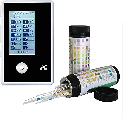 Przenośny analizator moczu ze 100 paskami testowymi, 14 rutynowych testów, ładowanie USB do testowania w domu i w podróży