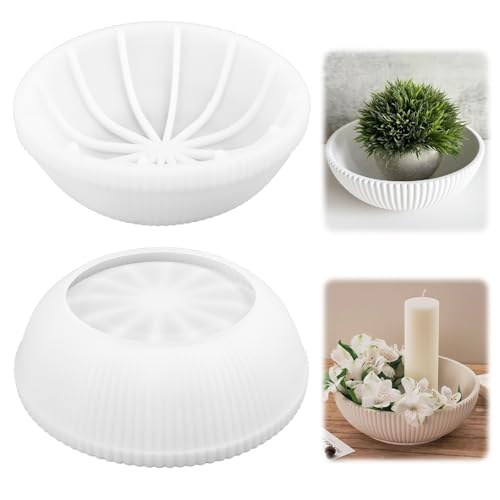 Silikonform Schale, Große Rund Tablett Silikonformen gießformen für Bowl, Groß Epoxidharz Formen, Silikonformen GießFormen Teller, Resin Silikon Gießformen Schalen für DIY Gießformen Silikon