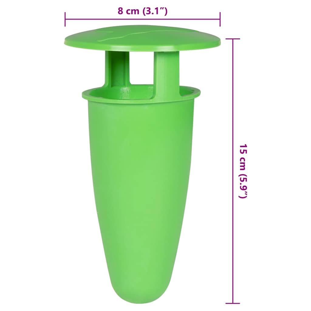 Pułapki na ślimaki, 18 sztuk, zielone, z polipropylenu, 8 x 15 cm, odporne na warunki atmosferyczne, do ogrodu i na zewnątrz, do ochrony przed atakiem ślimaków, bez dodatków chemicznych