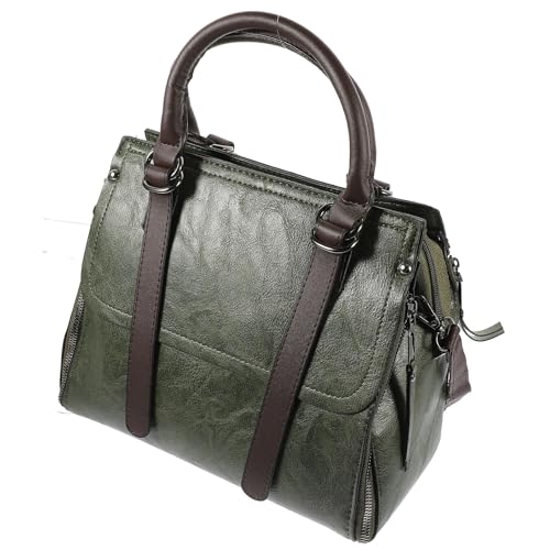 Sac bandoulière pratique KOMBIUDA en PU vert style rétro unique
