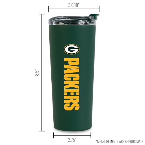 Image of Rico Industries NFL Football 24oz Stainless Steel Tumbler with Lid and Dual Functioning Lid