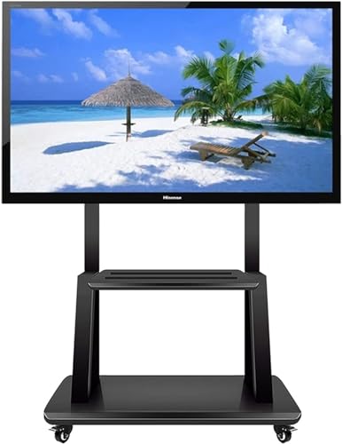 Soporte Móvil para TV con Ruedas y Estante de Almacenaje