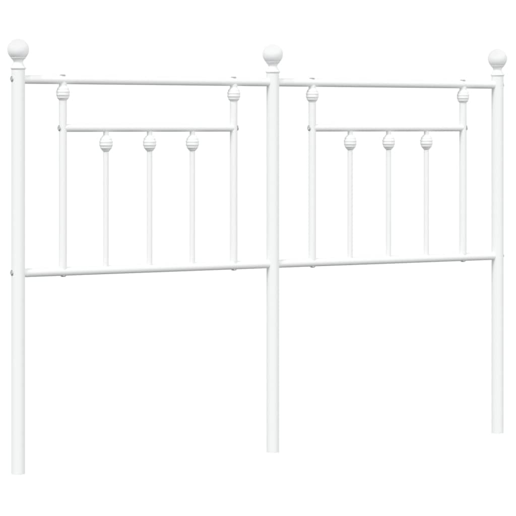 vidaXL Cabecero de Metal Blanco 150 cm