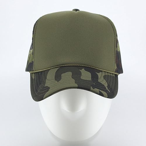 Image of The Vintage Year High Crown Foam Mesh Camouflage Trucker Hat Baseball Cap