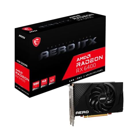 Tarjeta gráfica MSI Radeon RX 6400 AERO ITX 4G gaming 4GB GDDR6 Cover