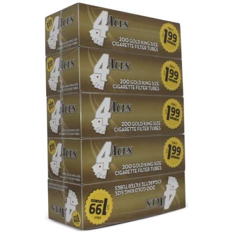 4 Aces Light King Size RYO Cigarette Tubes 200ct Box (5 Boxes) Cover