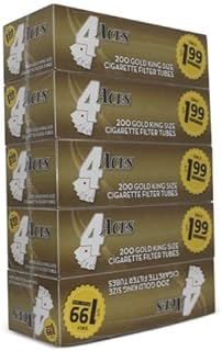 4 Aces Light King Size RYO Cigarette Tubes 200ct Box (5 Boxes)