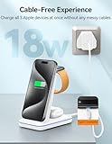 TECKNET 3 in 1 Wireless Charging Station,Fast Wireless Charger Stand for iPhone 17/16/15/14/13/12 or Samsung, Apple Watch & AirPods with 18W UK Adapter - Image 2